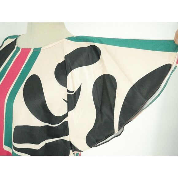 UMGEE U.S.A. Women's Magenta & Black Abstract Crewneck Shift Dress L - Picture 3 of 10